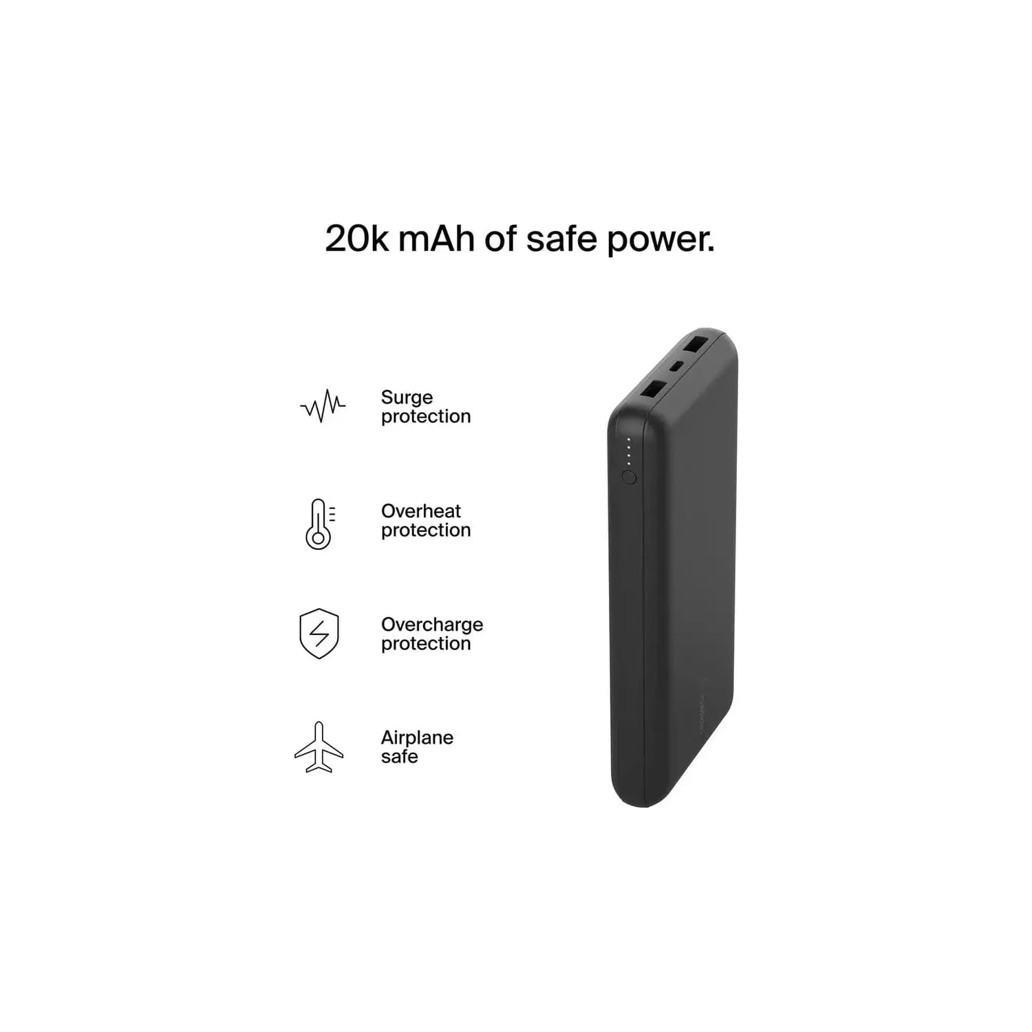 Buy Belkin,Belkin 20000mAh Portable Power Bank - Black - Gadcet.com | UK | London | Scotland | Wales| Ireland | Near Me | Cheap | Pay In 3 | Mobile Phone Accessories